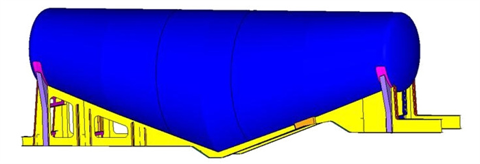 Modelo geométrico del remolque de cemento