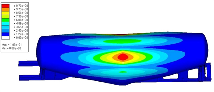 4-2 Full load working condition displacement cloud map