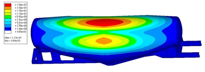 4-5 Displacement cloud of unloading condition