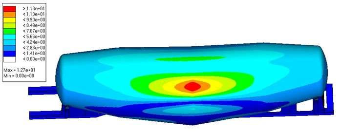 4-8 Turning condition displacement cloud